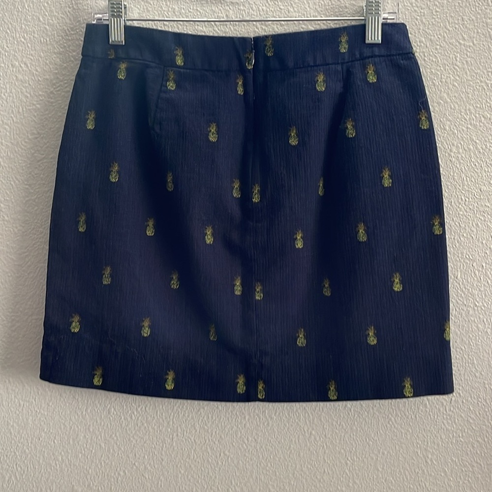 J. Crew Pineapple Print Basketweave Mini Skirt size 6 - Picture 2 of 7